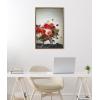 imageKate and Laurel Sylvie Beaded Floral Study Cream Vintage Framed Canvas Wall Art by Emiko and Mark Franzen of F2Images 23x33 Beaded Gold Stunning Flower Photography Art for Wall