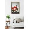 imageKate and Laurel Sylvie Beaded Floral Study Cream Vintage Framed Canvas Wall Art by Emiko and Mark Franzen of F2Images 23x33 Beaded Gold Stunning Flower Photography Art for Wall