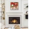 imageKate and Laurel Sylvie Beaded Floral Study Rust Vintage Framed Canvas Wall Art by Emiko and Mark Franzen of F2Images 30x30 Beaded Gold Stunning Flower Photography Art for Wall