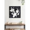 imageKate and Laurel Sylvie Beaded Wildflowers Vintage Framed Canvas Wall Art by Mackenzie Nelson 22x22 Beaded Black BlackandWhite Floral Art for Wall