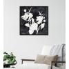 imageKate and Laurel Sylvie Beaded Wildflowers Vintage Framed Canvas Wall Art by Mackenzie Nelson 22x22 Beaded Black BlackandWhite Floral Art for Wall