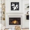 imageKate and Laurel Sylvie Beaded Wildflowers Vintage Framed Canvas Wall Art by Mackenzie Nelson 30x30 Beaded Black BlackandWhite Floral Art for Wall