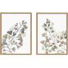imageKate and Laurel Sylvie Botanical Soft Splitfern and Botanical Soft Maiden Framed Canvas Wall Art Set by Sara Berrenson 2 Piece Set 18x24 Natural Floral Watercolor Wall Art Dcor Set