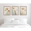 imageKate and Laurel Sylvie Neutral Blue Elegant Country Wildflowers Framed Canvas Wall Art Set by The Creative Bunch Studio 3 Piece Set Beaded Gold Soft Floral Art for Wall