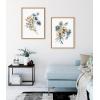 imageKate and Laurel Sylvie Yellow Roses and Muted Blue Flowers Framed Canvas Wall Art Set by Sara Berrenson 2 Piece 18x24 Natural Soft Neutral Flower Bouquet Art for Wall