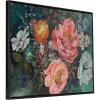 imageKate and Laurel Sylvie Beaded AQ Peony Bouquet Vintage Framed Canvas Wall Art by Annie Quigley 415x315 Beaded Black Stunning Flower Art for Wall