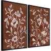 imageKate and Laurel Sylvie Beaded Botanical Harmony I and II Vintage Framed Canvas Wall Art Set by Nikita Jariwala 2 Piece Set 28x38 Beaded Black Botanical TwoPiece Framed Art Set for Wall