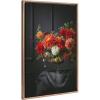 imageKate and Laurel Sylvie Beaded Floral Study Black Offset Vintage Framed Canvas Wall Art by Emiko and Mark Franzen of F2Images 23x33 Beaded Gold Stunning Flower Photography Art for Wall