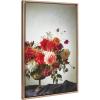 imageKate and Laurel Sylvie Beaded Floral Study Cream Vintage Framed Canvas Wall Art by Emiko and Mark Franzen of F2Images 23x33 Beaded Gold Stunning Flower Photography Art for Wall