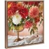imageKate and Laurel Sylvie Beaded Floral Study Rust Vintage Framed Canvas Wall Art by Emiko and Mark Franzen of F2Images 22x22 Beaded Gold Stunning Flower Photography Art for Wall