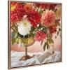 imageKate and Laurel Sylvie Beaded Floral Study Rust Vintage Framed Canvas Wall Art by Emiko and Mark Franzen of F2Images 30x30 Beaded Gold Stunning Flower Photography Art for Wall