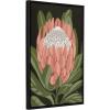 imageKate and Laurel Sylvie Beaded Protea Noire Vintage Framed Canvas Wall Art by Mackenzie Nelson 23x33 Beaded Black Colorful Flower Art for Wall