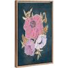 imageKate and Laurel Sylvie Beaded Three Purple Poppies Vintage Framed Canvas Wall Art by Mackenzie Nelson 18x24 Beaded Gold Colorful Flower Art for Wall