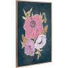 imageKate and Laurel Sylvie Beaded Three Purple Poppies Vintage Framed Canvas Wall Art by Mackenzie Nelson 28x38 Beaded Gold Colorful Flower Art for Wall
