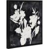 imageKate and Laurel Sylvie Beaded Wildflowers Vintage Framed Canvas Wall Art by Mackenzie Nelson 22x22 Beaded Black BlackandWhite Floral Art for Wall