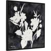 imageKate and Laurel Sylvie Beaded Wildflowers Vintage Framed Canvas Wall Art by Mackenzie Nelson 30x30 Beaded Black BlackandWhite Floral Art for Wall