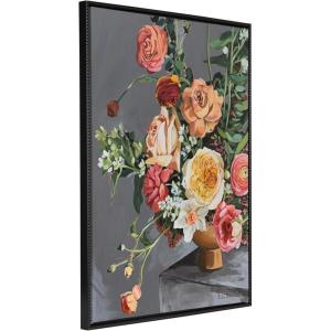 imageKate and Laurel Sylvie Beaded Floral Emergence Vintage Framed Canvas Wall Art by Mackenzie Nelson 315x415 Beaded Black Stunning Flower Art for Wall