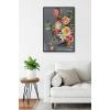 imageKate and Laurel Sylvie Beaded Floral Emergence Vintage Framed Canvas Wall Art by Mackenzie Nelson 23x33 Beaded Black Stunning Flower Art for Wall