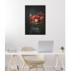 imageKate and Laurel Sylvie Beaded Floral Study Black Offset Vintage Framed Canvas Wall Art by Emiko and Mark Franzen of F2Images 23x33 Beaded Black Stunning Flower Photography Art for Wall