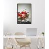 imageKate and Laurel Sylvie Beaded Floral Study Cream Vintage Framed Canvas Wall Art by Emiko and Mark Franzen of F2Images 23x33 Beaded Black Stunning Flower Photography Art for Wall