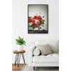 imageKate and Laurel Sylvie Beaded Floral Study Cream Vintage Framed Canvas Wall Art by Emiko and Mark Franzen of F2Images 23x33 Beaded Black Stunning Flower Photography Art for Wall