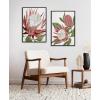 imageKate and Laurel Sylvie Beaded King Protea and King Protea 2 Vintage Framed Canvas Wall Art Set by Mackenzie Nelson 2 Piece Set 23x33 Beaded Black Botanical TwoPiece Framed Art Set for Wall
