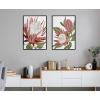 imageKate and Laurel Sylvie Beaded King Protea and King Protea 2 Vintage Framed Canvas Wall Art Set by Mackenzie Nelson 2 Piece Set 23x33 Beaded Black Botanical TwoPiece Framed Art Set for Wall