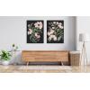 imageKate and Laurel Sylvie Beaded Nocturnal Blossom 1 and 2 Vintage Framed Canvas Wall Art Set by Nikita Jariwala 2 Piece Set 28x38 Beaded Black Botanical TwoPiece Framed Art Set for Wall