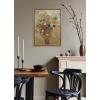imageKate and Laurel Sylvie Beaded Still Life with Flowers Vintage Framed Canvas Wall Art by Odilon Redon 18x24 Gold Painted Floral Bouquet Art for Wall