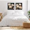 imageKate and Laurel Sylvie Beautiful Painterly Floral Bouquets Framed Canvas Wall Art Set 2 Piece 22x22 Beaded Black Botanical TwoPiece Framed Art Set for Wall