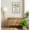 imageKate and Laurel Sylvie Greenery Vase Framed Linen Textured Canvas Wall Art by Sara Berrenson 23x33 Gold Botanical Leaf Art for WallGold