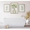 imageKate and Laurel Sylvie Greenery Vase Framed Linen Textured Canvas Wall Art by Sara Berrenson 23x33 Gold Botanical Leaf Art for WallGold