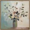imageKate and Laurel Sylvie Traditional Boho Floral Botanical II Framed Canvas Wall Art by The Creative Bunch Studio 30x30 Gold Soft Flower Bouquet Art for Wall