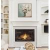imageKate and Laurel Sylvie Traditional Boho Floral Botanical II Framed Canvas Wall Art by The Creative Bunch Studio 30x30 Gold Soft Flower Bouquet Art for Wall
