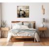 imageKate and Laurel Sylvie Western Cowboy Horseback Ranch Abstract Neutral 2 Framed Canvas Wall Art by The Creative Bunch Studio 30x30 Natural Modern Abstract Cowboy Art for Wall