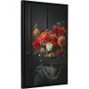 imageKate and Laurel Sylvie Beaded Floral Study Black Offset Vintage Framed Canvas Wall Art by Emiko and Mark Franzen of F2Images 23x33 Beaded Black Stunning Flower Photography Art for Wall