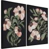 imageKate and Laurel Sylvie Beaded Nocturnal Blossom 1 and 2 Vintage Framed Canvas Wall Art Set by Nikita Jariwala 2 Piece Set 28x38 Beaded Black Botanical TwoPiece Framed Art Set for Wall