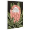 imageKate and Laurel Sylvie Beaded Protea Noire Vintage Framed Canvas Wall Art by Mackenzie Nelson 23x33 Beaded White Colorful Flower Art for Wall