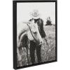imageKate and Laurel Sylvie Photo Silver Horse Framed Canvas Wall Art by The Whiskey Ginger 18x24 Black Western Photography Art for Wall