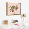 imageDesignOvation Sylvie Palm Trees and Sun Framed Canvas Wall Art by Kendra Dandy 18x24 Gold Coastal WallMounted Home Decor
