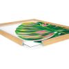 imageKate and Laurel Blake Monstera Framed Printed Glass Wall Art by Jessi Raulet of Ettavee 18x24 Natural Decorative Nature Themed Art Print for WallNatural