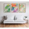 imageKate and Laurel Blake Monstera Framed Printed Glass Wall Art by Jessi Raulet of Ettavee 18x24 Natural Decorative Nature Themed Art Print for WallNatural