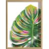 imageKate and Laurel Blake Monstera Framed Printed Glass Wall Art by Jessi Raulet of Ettavee 18x24 Natural Decorative Nature Themed Art Print for WallNatural