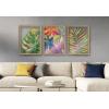 imageKate and Laurel Blake Monstera Framed Printed Glass Wall Art by Jessi Raulet of Ettavee 18x24 Natural Decorative Nature Themed Art Print for WallNatural