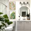 imageKate and Laurel Blake Monstera Framed Printed Glass Wall Art by Jessi Raulet of Ettavee 18x24 Natural Decorative Nature Themed Art Print for WallNatural