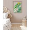 imageKate and Laurel Blake Monstera Framed Printed Glass Wall Art by Jessi Raulet of Ettavee 18x24 Natural Decorative Nature Themed Art Print for WallNatural
