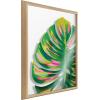 imageKate and Laurel Blake Monstera Framed Printed Glass Wall Art by Jessi Raulet of Ettavee 18x24 Natural Decorative Nature Themed Art Print for WallNatural