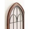 imageKate and Laurel Rennell Farmhouse Arched Wall Art Plaque 19 x 36 Walnut Brown and Black Wood and Metal Windowpane Wall Decor for Use as Fireplace Mantel Decor or Entryway Wall AccentDark Brown