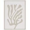 imageKate and Laurel Sylvie Abstract Coral Coastal Beige Framed Canvas Wall Art by The Creative Bunch Studio 18x24 White Simple Modern Abstract Plant Wall Dcor Art
