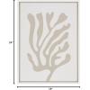 imageKate and Laurel Sylvie Abstract Coral Coastal Beige Framed Canvas Wall Art by The Creative Bunch Studio 18x24 White Simple Modern Abstract Plant Wall Dcor Art